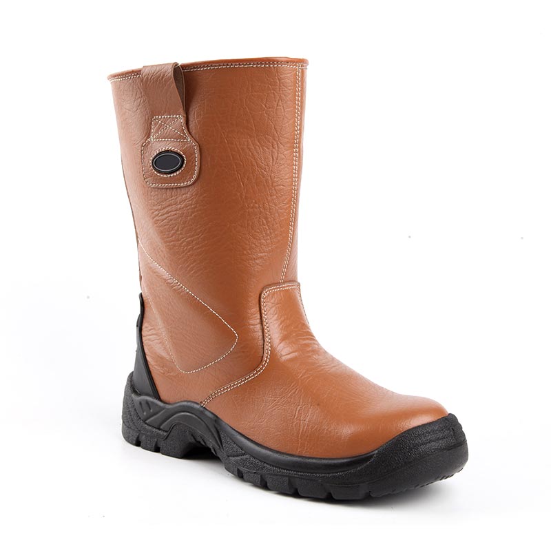 Action Embossed Leather Waterproof Construction Work Boots