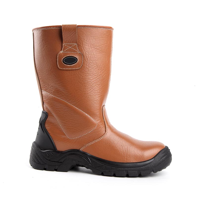 Action Embossed Leather Waterproof Construction Work Boots