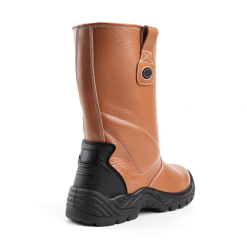 Action Embossed Leather Waterproof Construction Work Boots