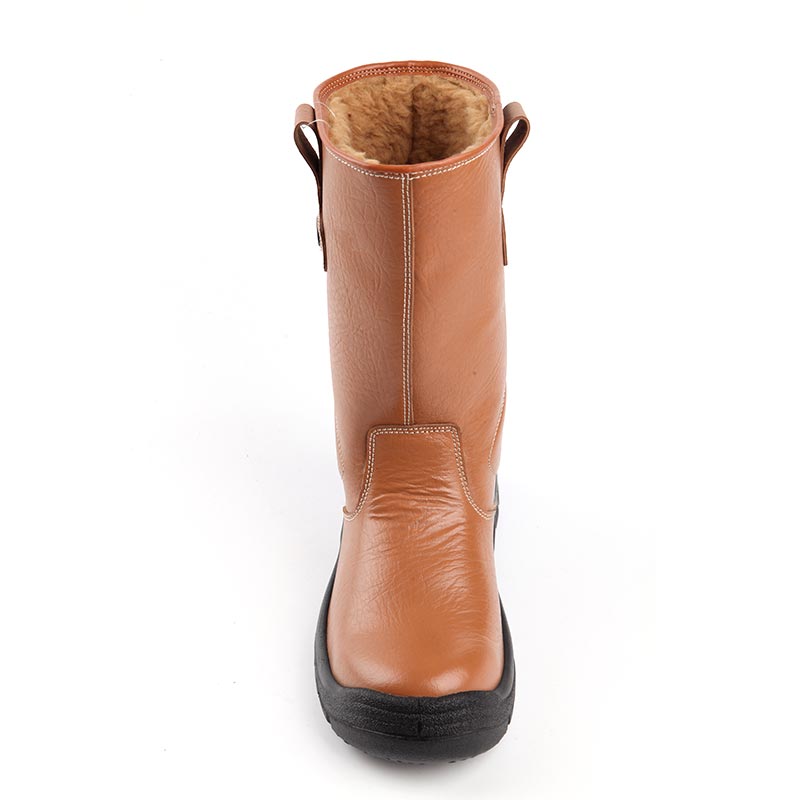 Action Embossed Leather Waterproof Construction Work Boots