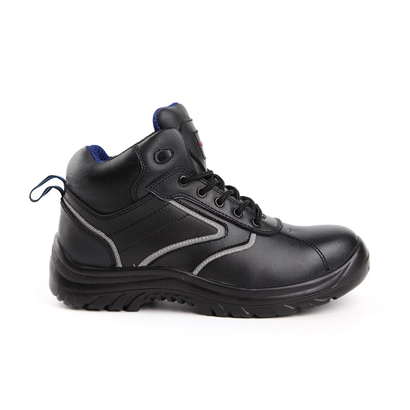 Mid-Cut Cowhide Non-Slip And Anti-Static Safety Shoes