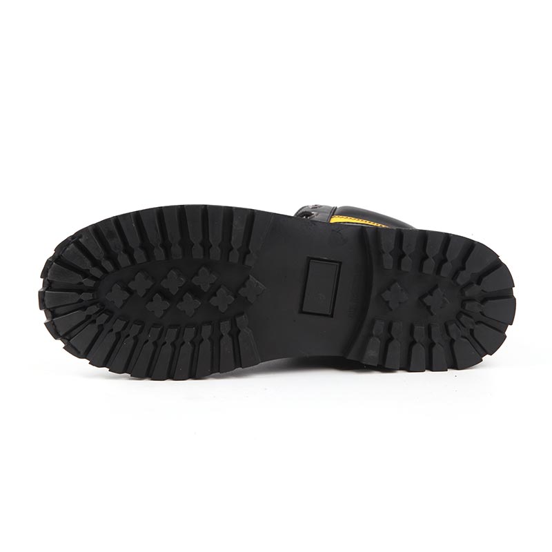 Mid-Cut Full-Grain Smooth Leather Construction Safety Shoes