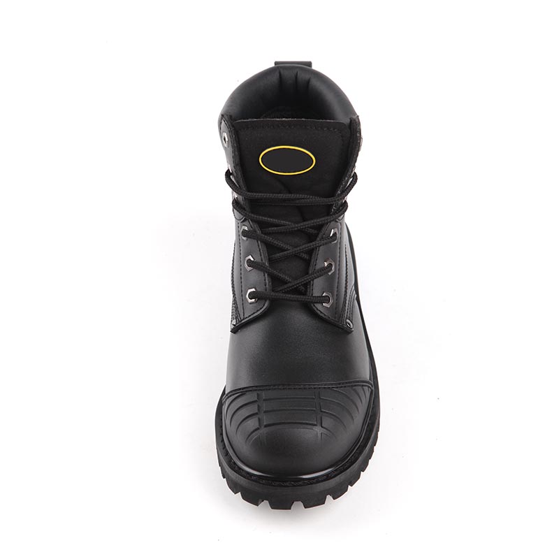 Mid-Cut Full-Grain Smooth Leather Construction Safety Shoes