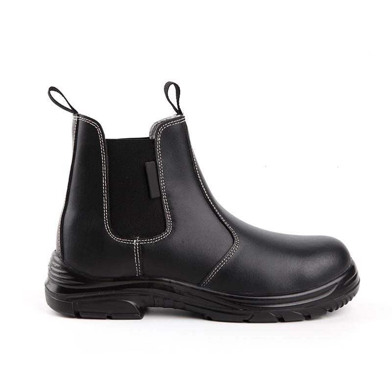 Mid-Cut Smooth Leather Non-Slip Construction Work Boots