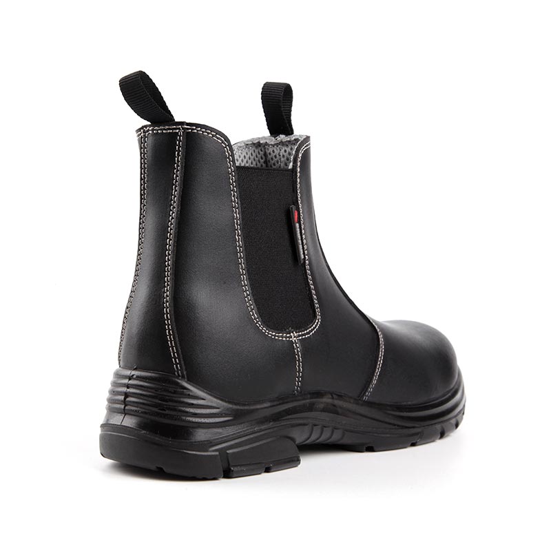 Mid-Cut Smooth Leather Non-Slip Construction Work Boots