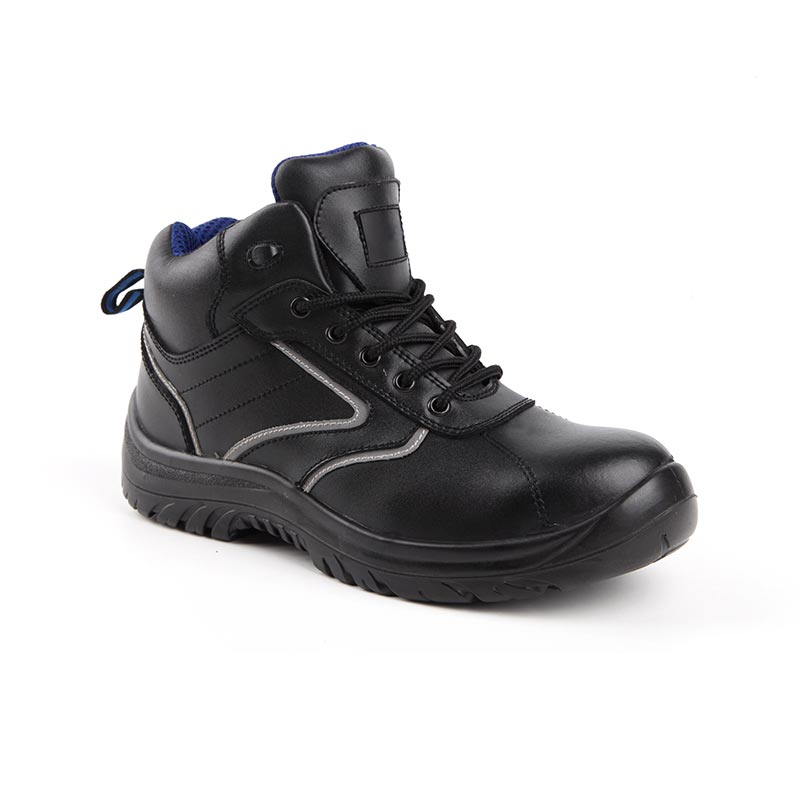 Mid-Cut Cowhide Non-Slip And Anti-Static Safety Shoes