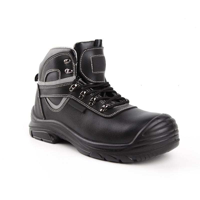 Mid-Cut Full-Grain Cowhide Waterproof Safety Shoes