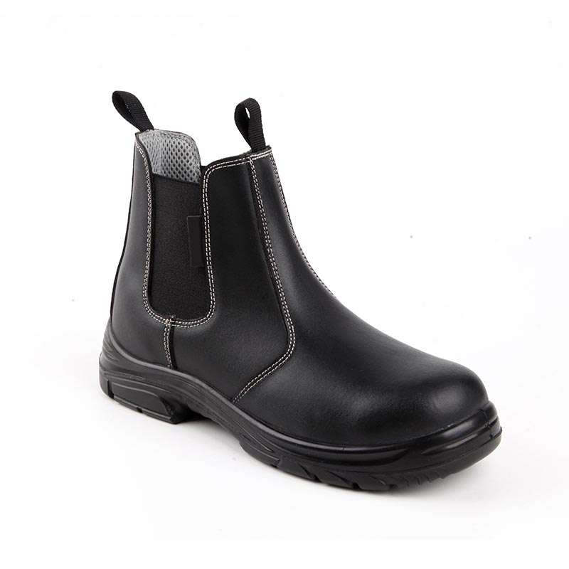Mid-Cut Smooth Leather Non-Slip Construction Work Boots